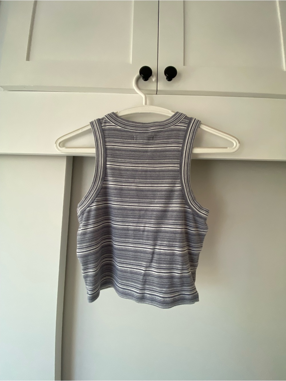 Striped Ribbed Tank Top - Blue/White - Picture 3 of 3